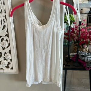 Easy Standard White Ribbed Tank